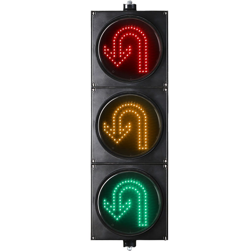 Low Power Red/Yellow/Green U Turn Traffic Light