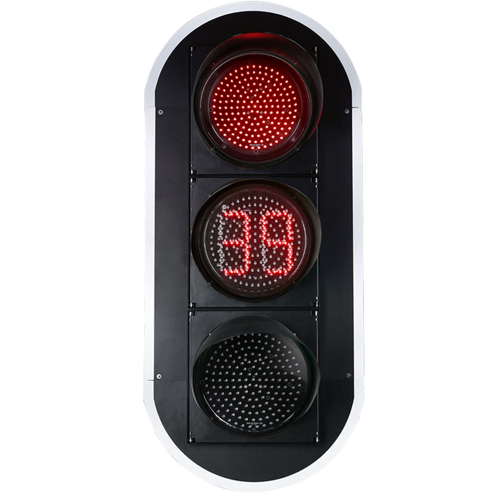 Low Power Red/Yellow/Green Full Ball Traffic Light with Countdown Timer