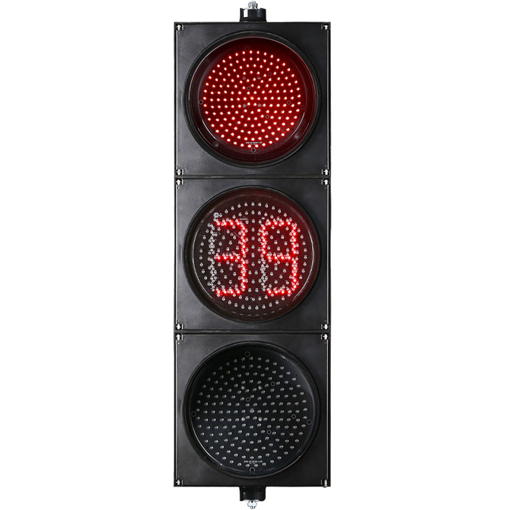 Low Power Red/Yellow/Green Full Ball Traffic Light with Countdown Timer