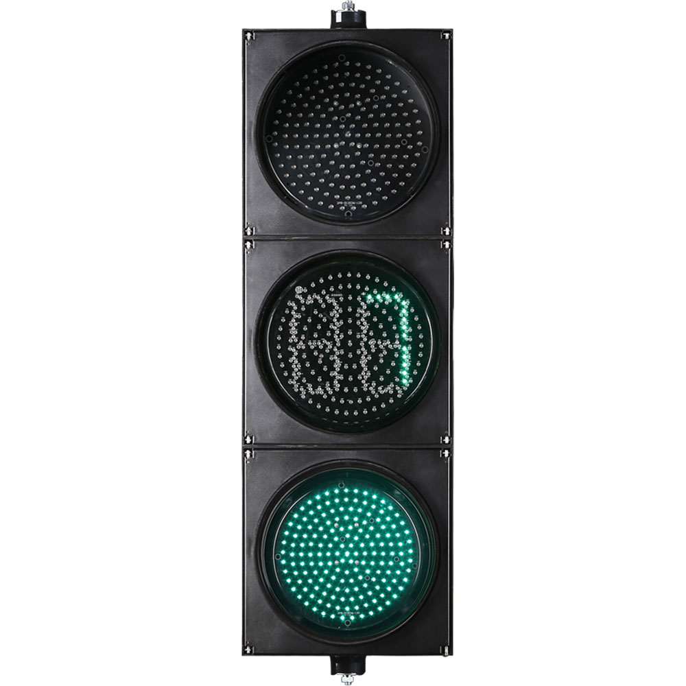 Low Power Red/Yellow/Green Full Ball Traffic Light with Countdown Timer
