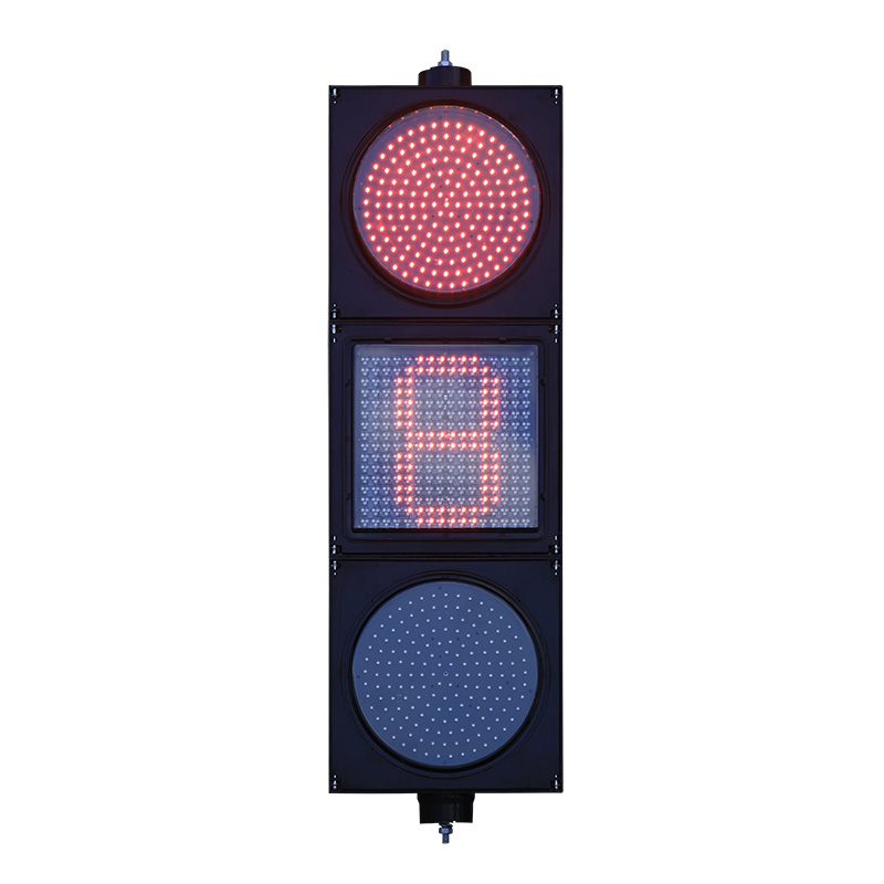 Low Power Red/Yellow/Green Full Ball Traffic Light with Dot Matrix Countdown