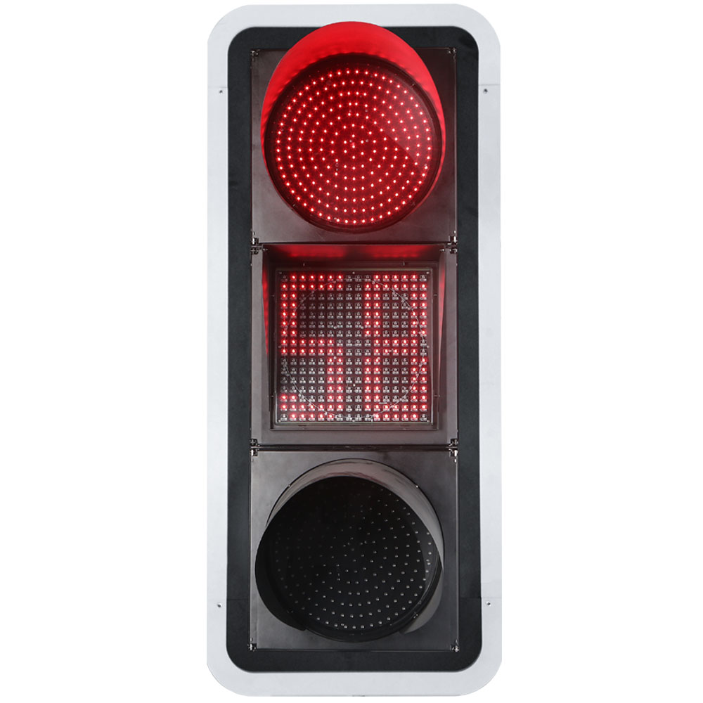 Low Power Red/Yellow/Green Full Ball Traffic Light with Dot Matrix Countdown