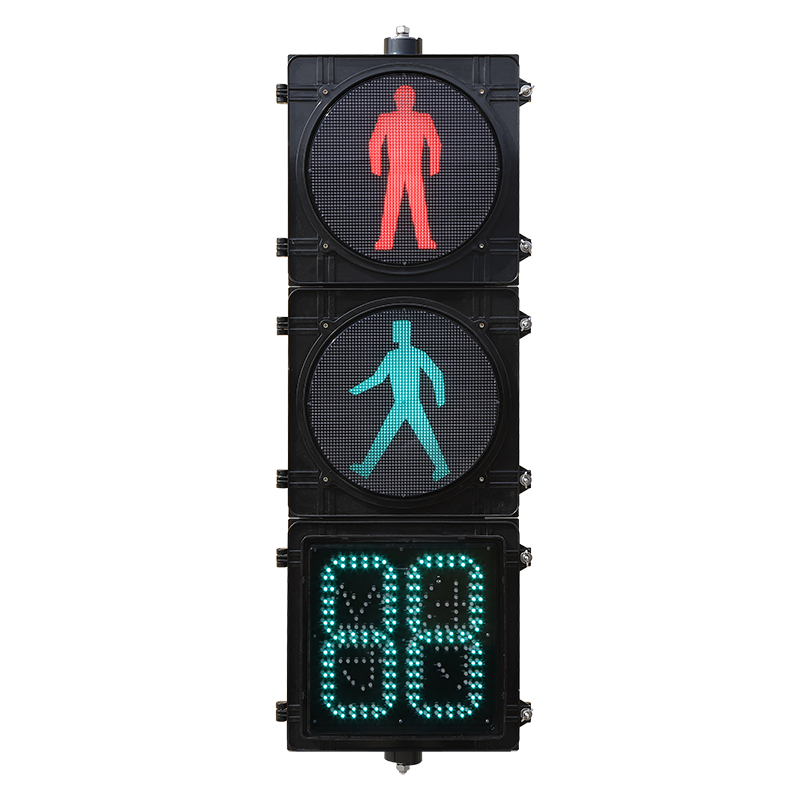 High Flux Pedestrian Traffic Light with Countdown Timer