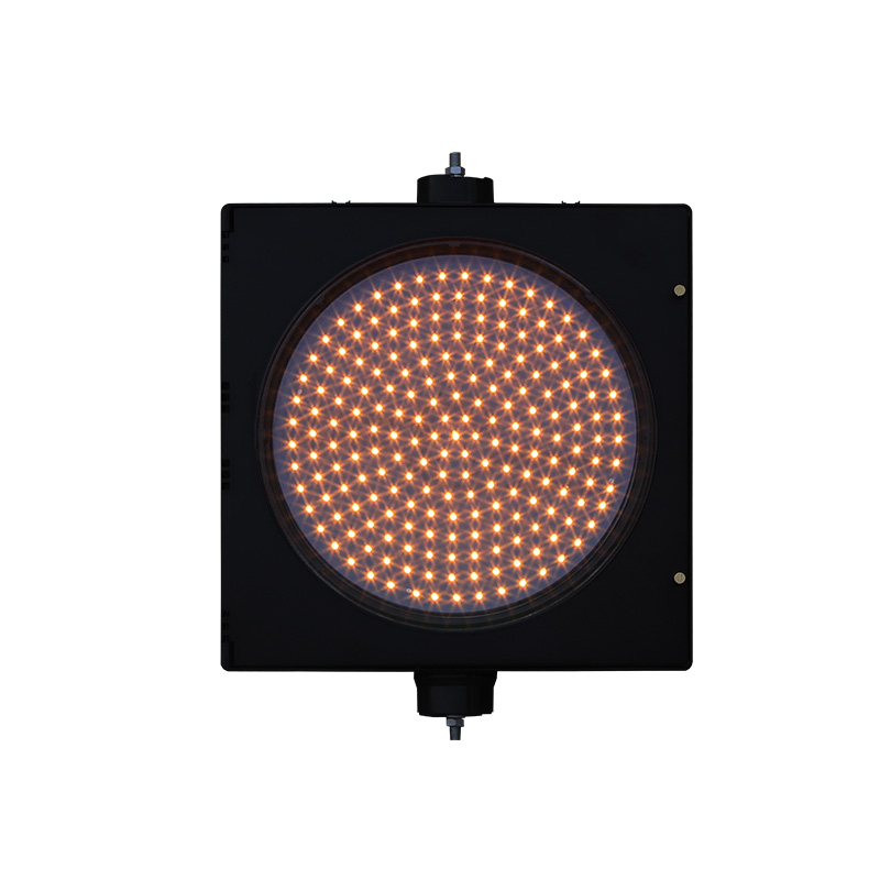 Solar-Powered Yellow Flashing Light