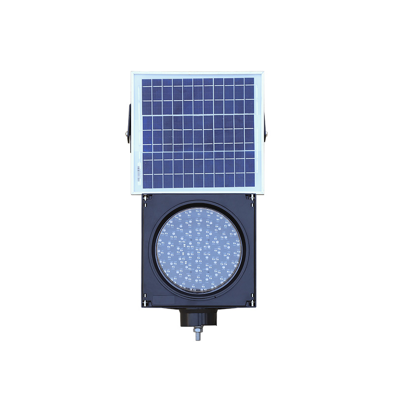 Solar-Powered Yellow Flashing Light