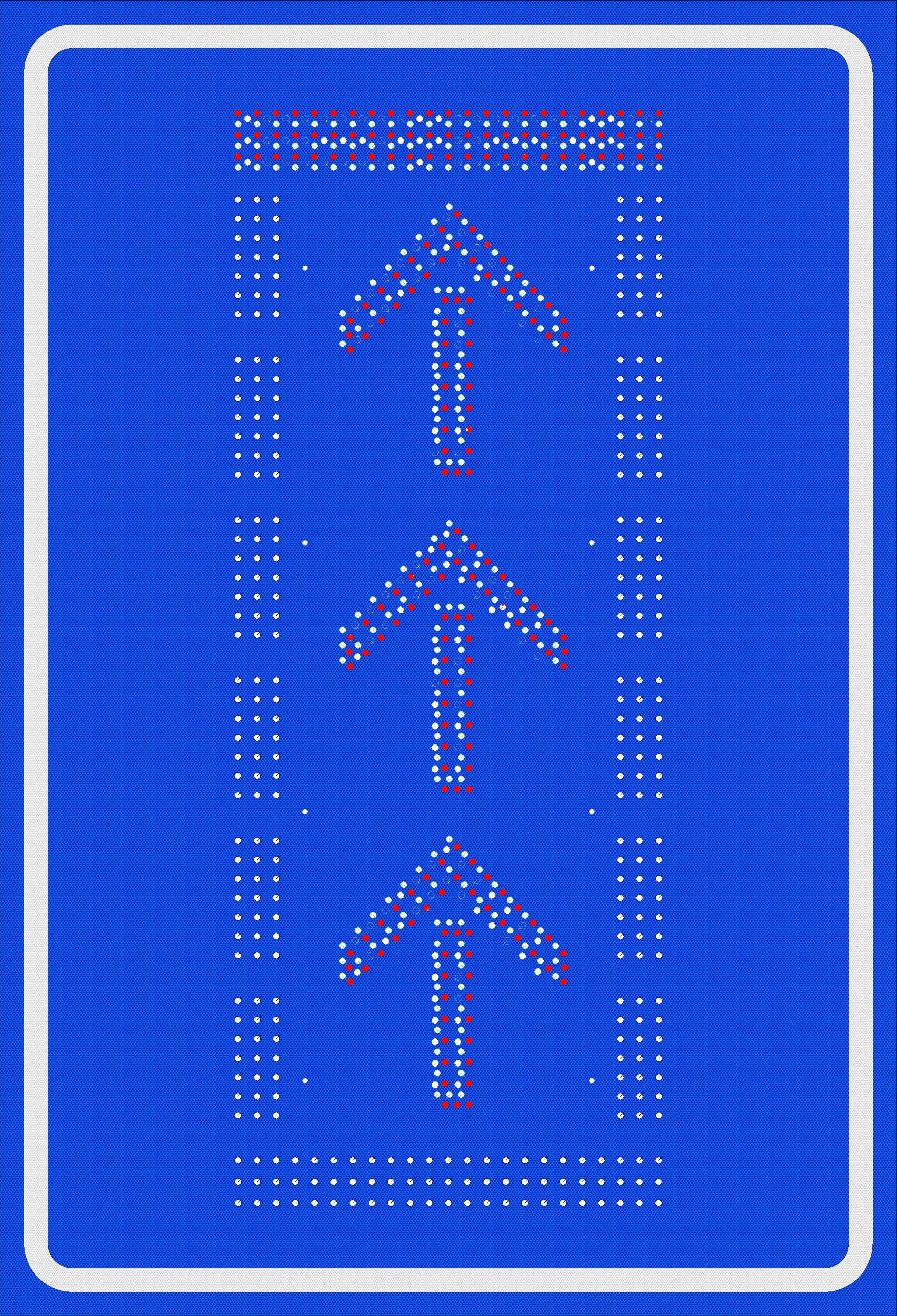 Turn Left Road Sign or Proceed Straight Sign