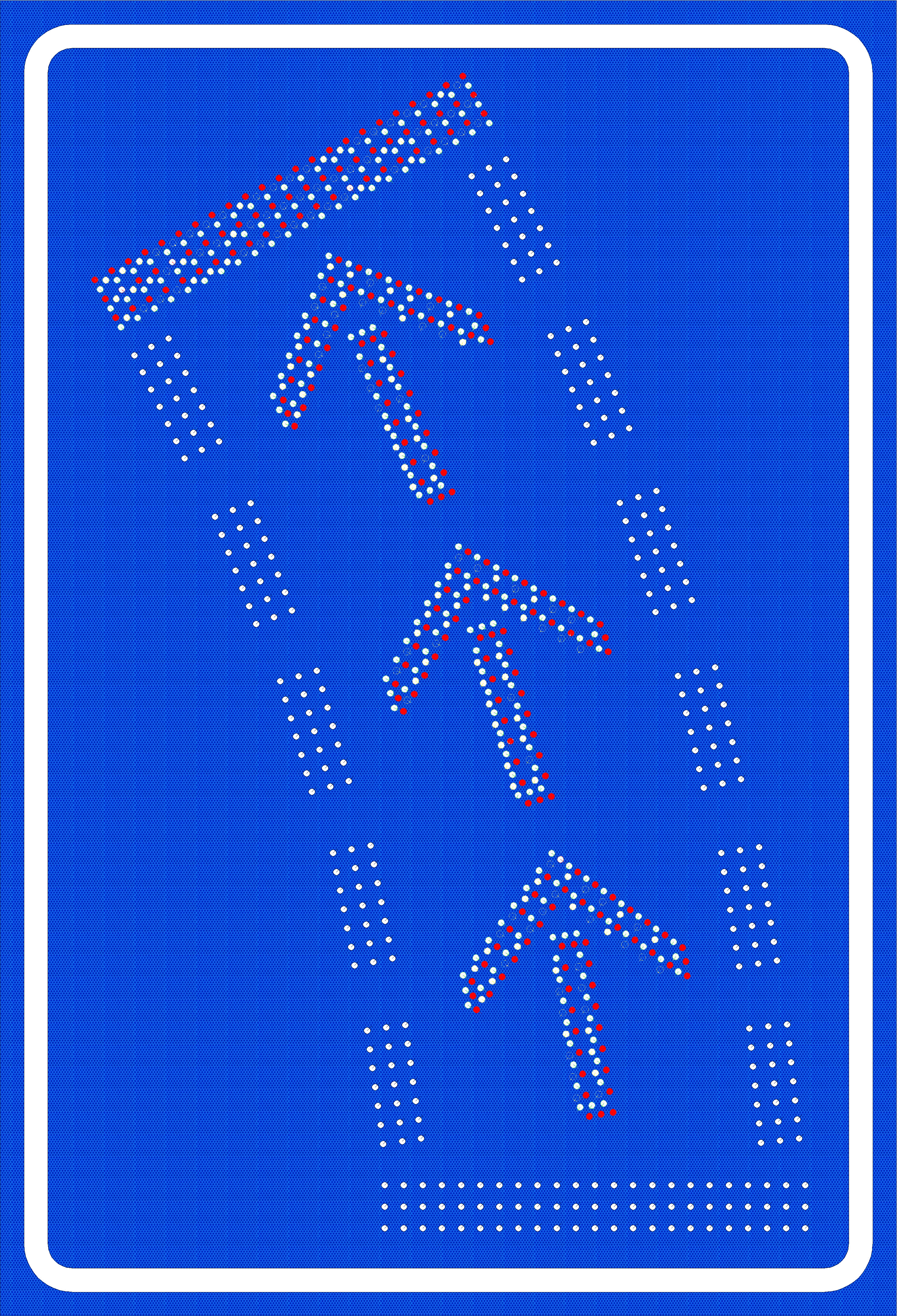 Turn Left Road Sign or Proceed Straight Sign