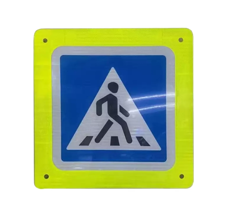 illuminated crosswalk sign