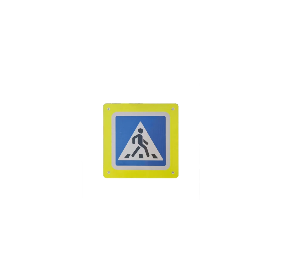 Internally Luminous Pedestrian Crossing Signs for Safer Nighttime Crossings