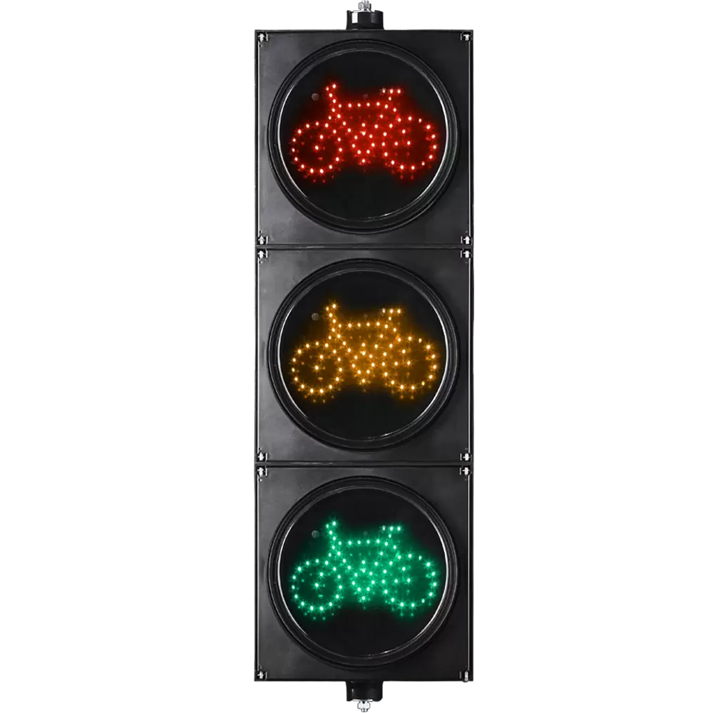 red bicycle traffic light
